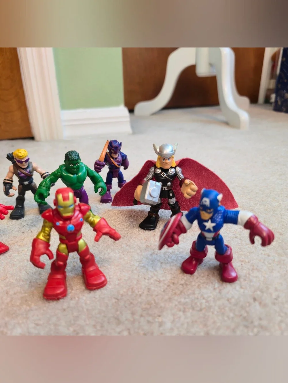 Marvel Super Hero Squad AVENGERS LOT OF 9 Hulk Iron Man Thor Spiderman Joker